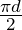 \frac{\pi d}2