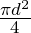 \frac{\pi d^2}4