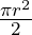 \frac{\pi r^2}2